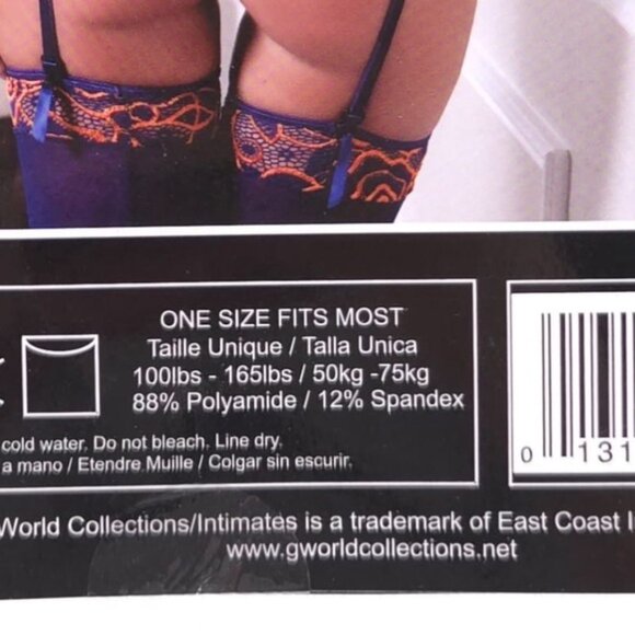 NWB G WORLD Melon Blue 2pc Cut Out Hiphugger Set & Stockings L1626 ONE SIZE - Picture 6 of 6